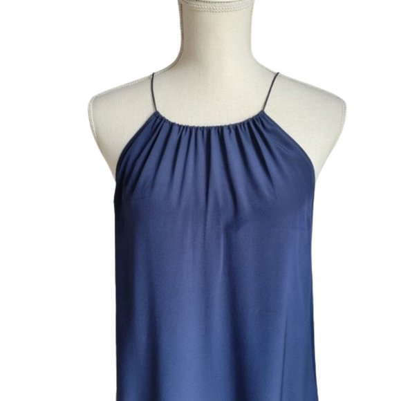 Lilly Pulitzer Diem Navy Silk Lace Hem Top - Picture 5 of 10